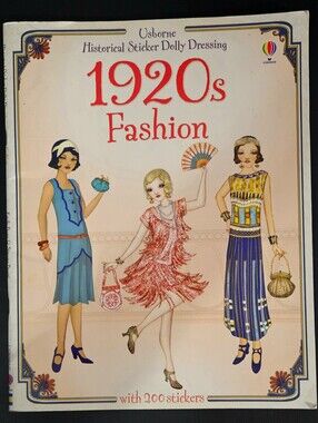1920s Fashion Sticker Book, VG Condition, 180 Stickers remain (20 used) 9½x12 in